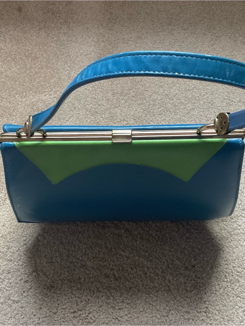 Vintage blue and green leather purse Life Stride Brand - Picture 5 of 9